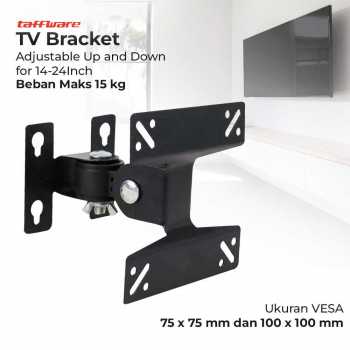 taffware-tv-bracket-adjustable-up-and-down-vesa-100-x-100-14-24-inch-w24 Taffware Bracket TV Dinding Adjustable VESA 100x100 14-24 Inch - TV-W24