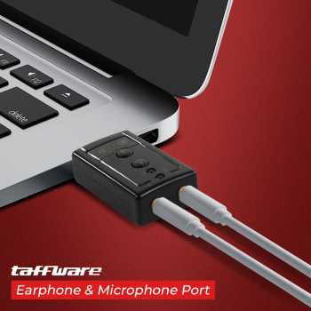 Taffware USB External Sound Card Adapter 7.1 Channel 3.5mm Mic Audio - TC-03