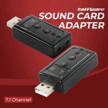 Taffware USB External Sound Card Adapter 7.1 Channel 3.5mm Mic Audio - TC-03