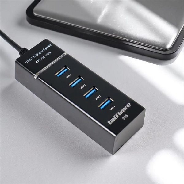 Taffware High Speed 4 Ports USB HUB 3.0 Adapter 5Gbps for Laptop PC/Notebook/Computer - 303