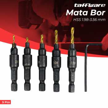 Taffware Vastar Mata Bor Drill Bit HSS 1.98-3.56mm 5 PCS - SV-VDB26