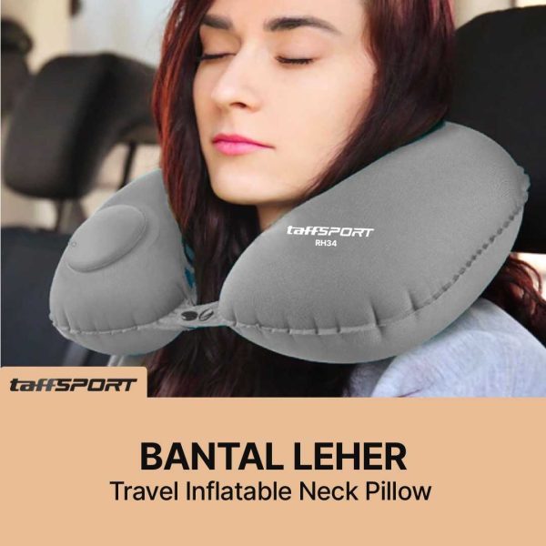 TaffSPORT Bantal Leher Travel Inflatable Neck Pillow - RH34