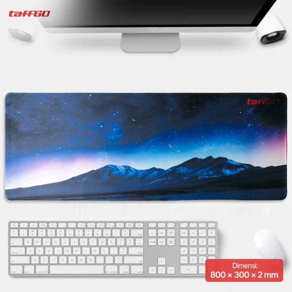 TaffGO Gaming Mouse Pad XL Desk Mat Neon Galaxy 800x300x2mm - RO27