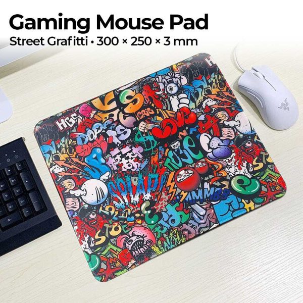 TaffGO Gaming Mouse Pad Street Grafitti Desk Mat - EI25