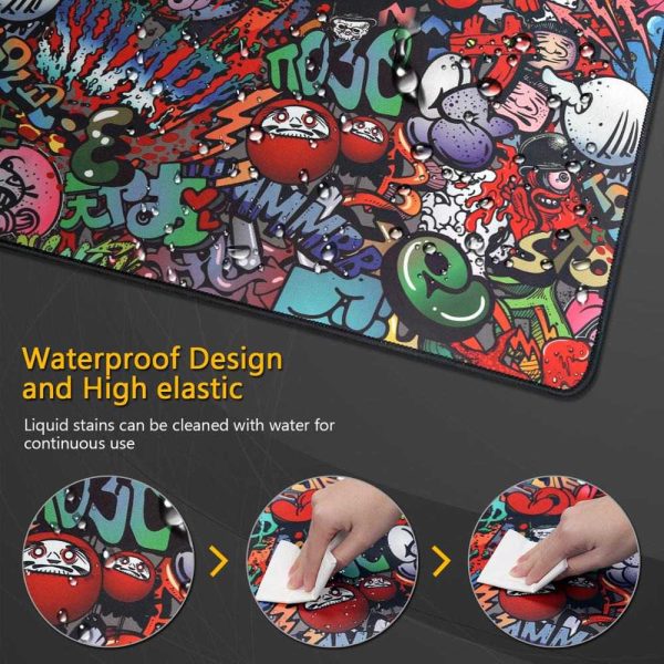 TaffGO Gaming Mouse Pad Street Grafitti Desk Mat - EI25