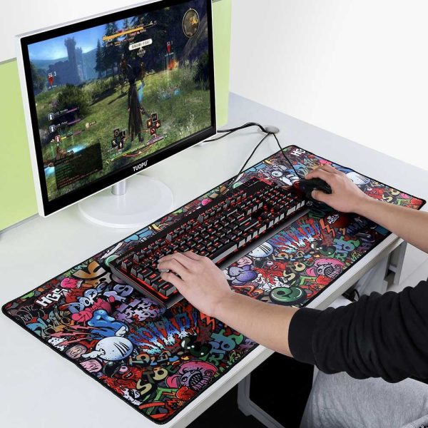 TaffGO Gaming Mouse Pad Street Grafitti Desk Mat - EI25