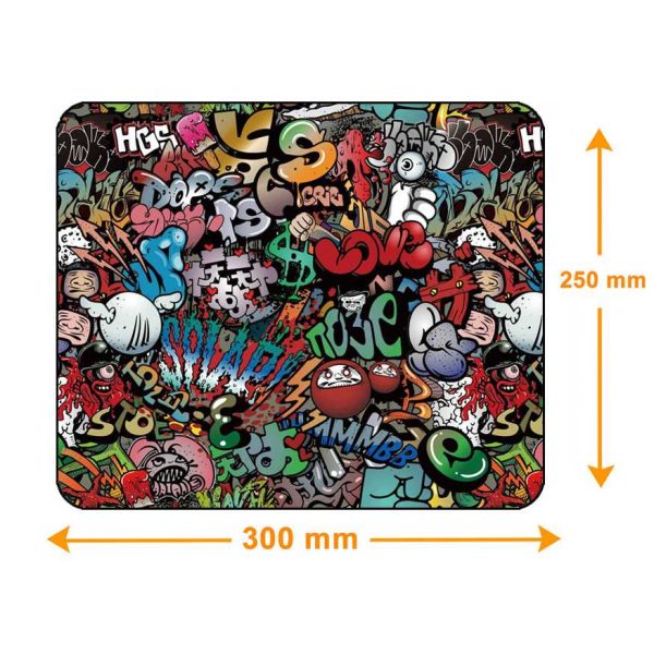 TaffGO Gaming Mouse Pad Street Grafitti Desk Mat - EI25