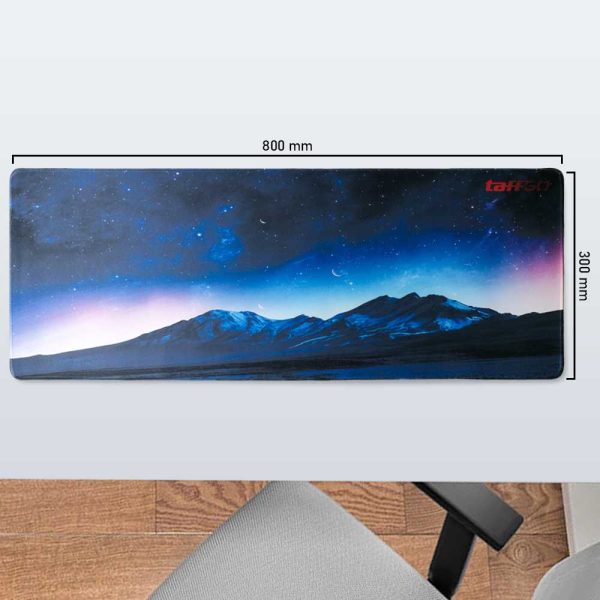 TaffGO Gaming Mouse Pad XL Desk Mat Neon Galaxy 800x300x2mm - RO27