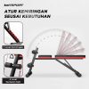 TaffSPORT Alat Fitness Gym Abdominal Perut Bench Press Foldable - AD-23