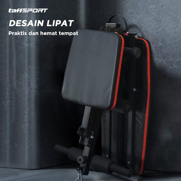 TaffSPORT Alat Fitness Gym Abdominal Perut Bench Press Foldable - AD-23