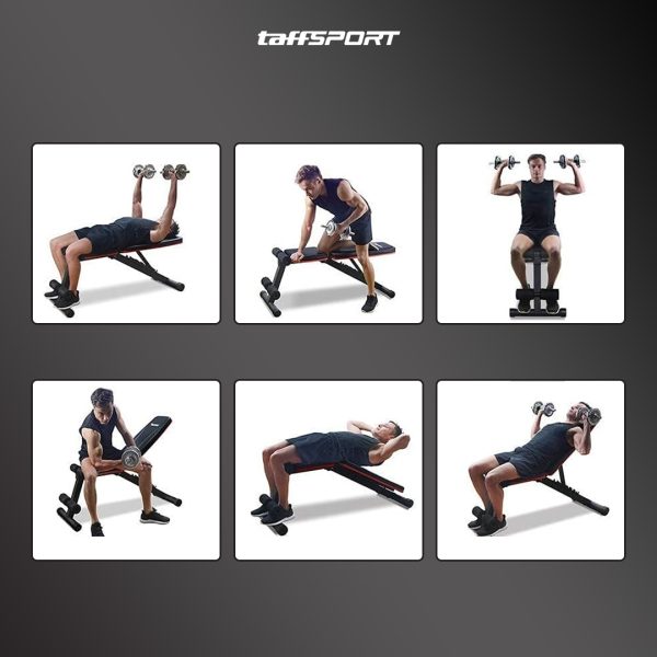 TaffSPORT Alat Fitness Gym Abdominal Perut Bench Press Foldable - AD-23