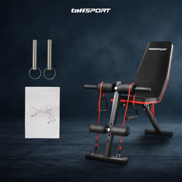 TaffSPORT Alat Fitness Gym Abdominal Perut Bench Press Foldable - AD-23