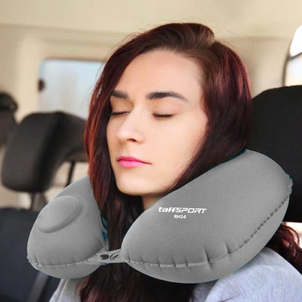 TaffSPORT Bantal Leher Travel Inflatable Neck Pillow - RH34