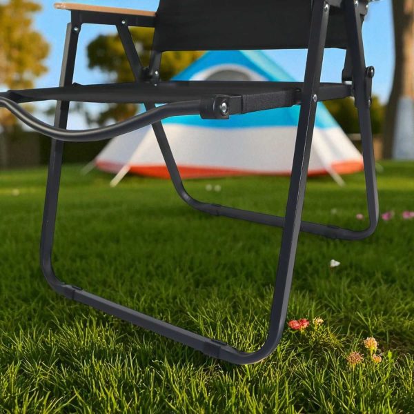 TaffSPORT Kursi Lipat Camping Piknik Portable Oxford -YH6 - Black
