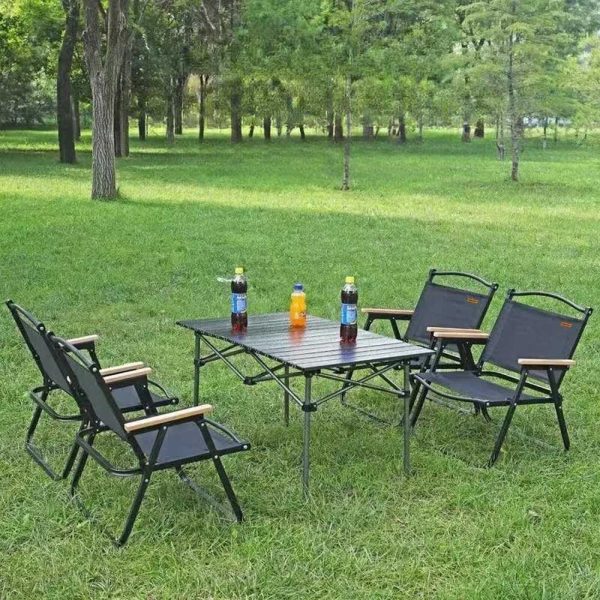 TaffSPORT Kursi Lipat Camping Piknik Portable Oxford -YH6 - Black