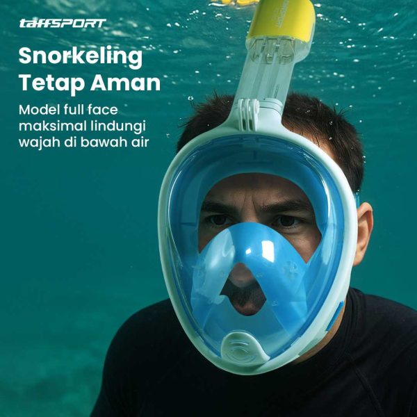 TaffSPORT Masker Full Face Scuba Diving Snorkeling -  M2068G