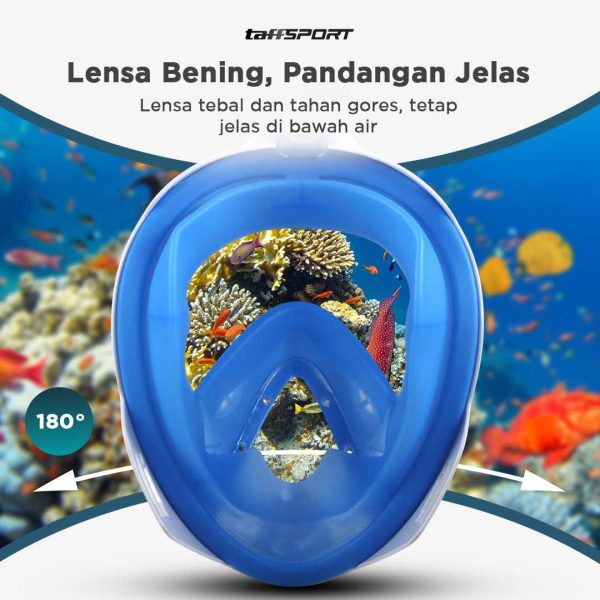 TaffSPORT Masker Full Face Scuba Diving Snorkeling -  M2068G