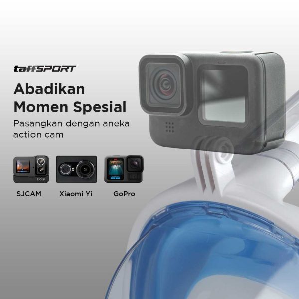 TaffSPORT Masker Full Face Scuba Diving Snorkeling -  M2068G