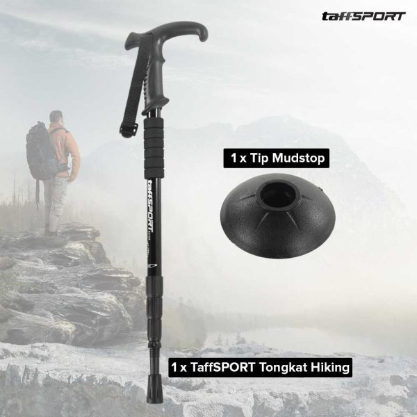 TaffSPORT Tongkat Hiking Trekking Pole Telescopic 4 Section - E4102