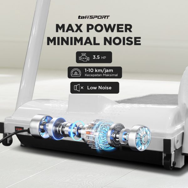 TaffSPORT Treadmill Lipat Foldable Electric Smart LED Display - A1