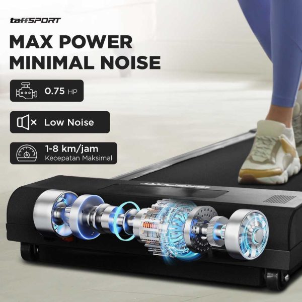 TaffSPORT Walking Pad Treadmill Elektrik Foldable Smart LED Display - C1-01