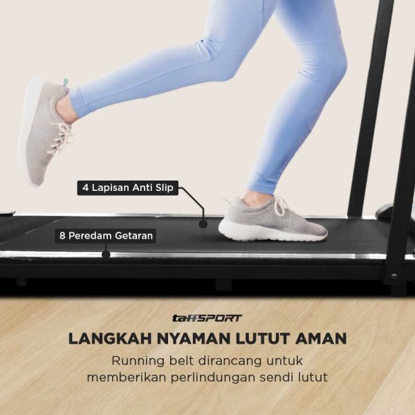 TaffSPORT Walking Pad Treadmill Foldable LED Display with Armrest - C1-01