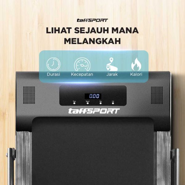 TaffSPORT Walking Pad Treadmill Foldable LED Display with Armrest - C1-01