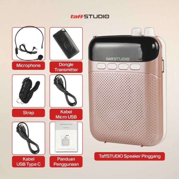 TaffSTUDIO Speaker Pinggang Microphone Bluetooth Amplifier Wireless - S26
