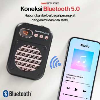 TaffSTUDIO Speaker Pinggang Bluetooth Voice Amplifier 2 Microphone 8W - S25