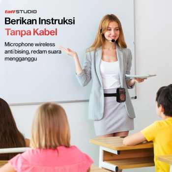 TaffSTUDIO Speaker Pinggang Bluetooth Voice Amplifier 2 Microphone 8W - S25