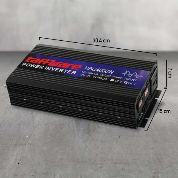 Taffware Power Inverter Mobil Pure Sine Wave DC 24V to AC 220V 4000W - NBQ4000W