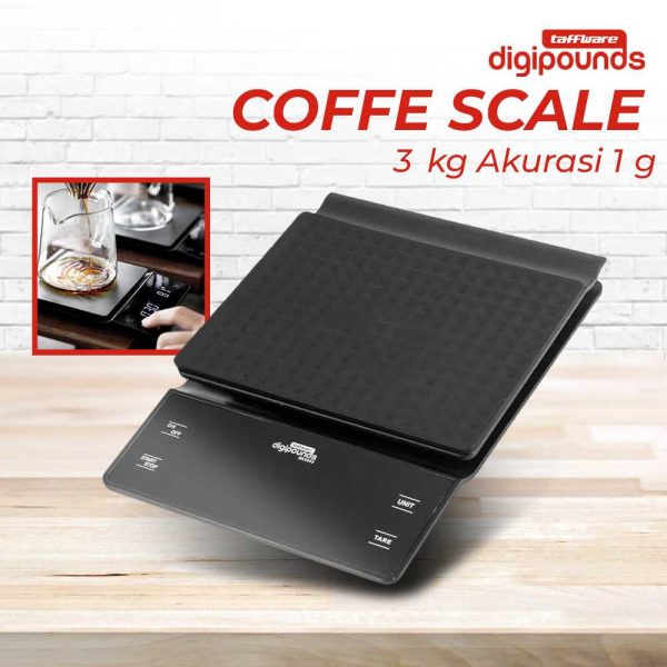 Taffware Digipounds Coffee Scale Timer Timbangan Dapur 3kg - EK6002
