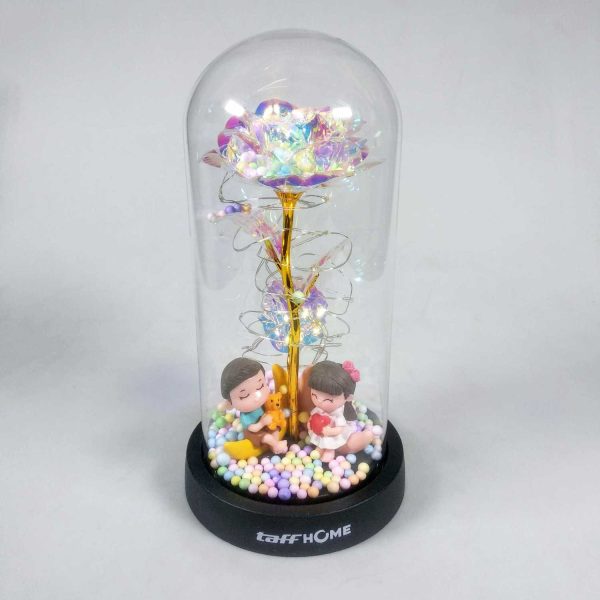 TaffHOME Lampu Meja Hias LED Mawar Beauty & The Beast Bubble Colorful - RG-016