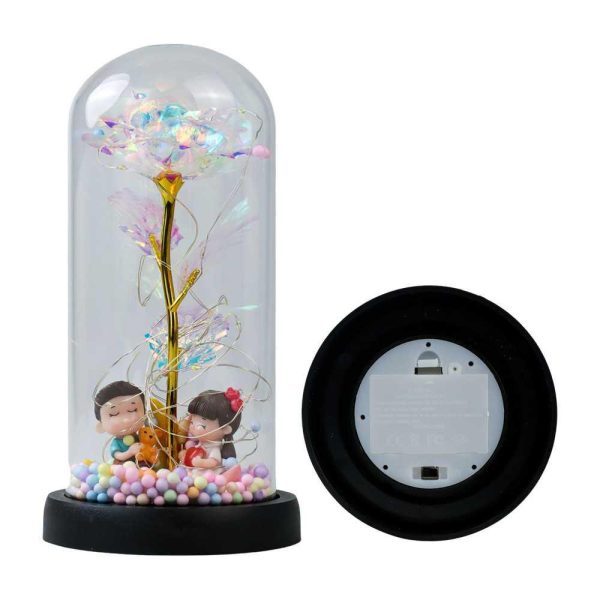 TaffHOME Lampu Meja Hias LED Mawar Beauty & The Beast Bubble Colorful - RG-016