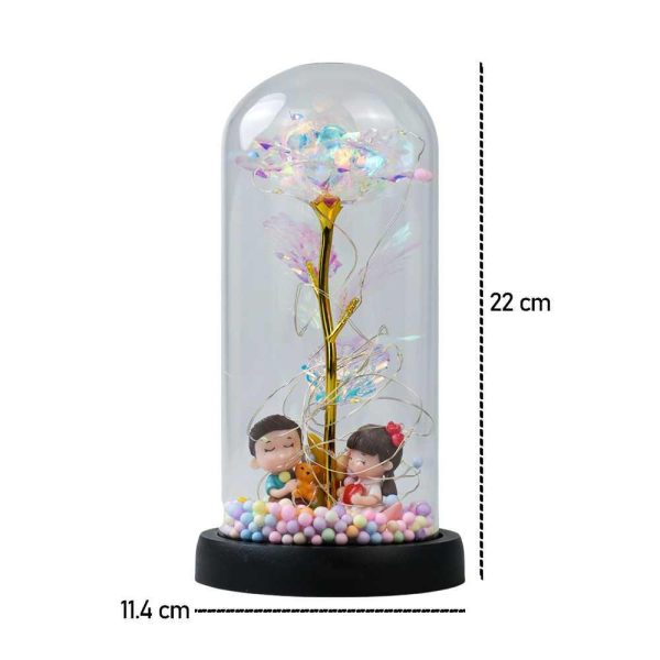 TaffHOME Lampu Meja Hias LED Mawar Beauty & The Beast Bubble Colorful - RG-016