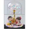 TaffHOME Lampu Meja Hias LED Mawar Beauty & The Beast Bubble Colorful - RG-016
