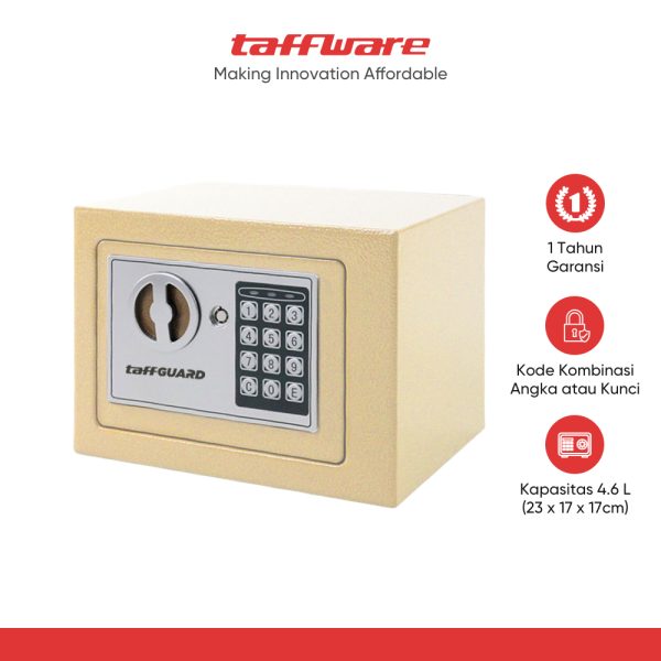 Taffware Brankas Mini Electric Password Safe Deposit Box 4.6L - 17E
