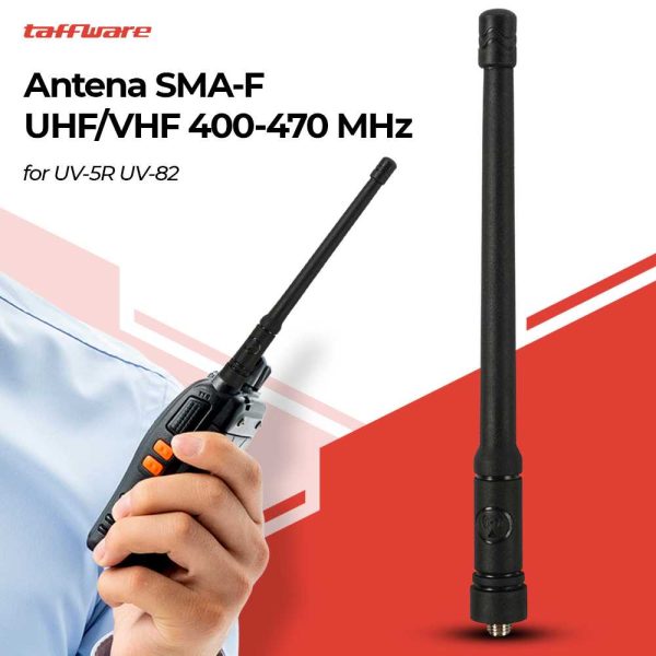 Taffware Pofung Antenna SMA-Female UHF/VHF for Baofeng UV-5R UV-82