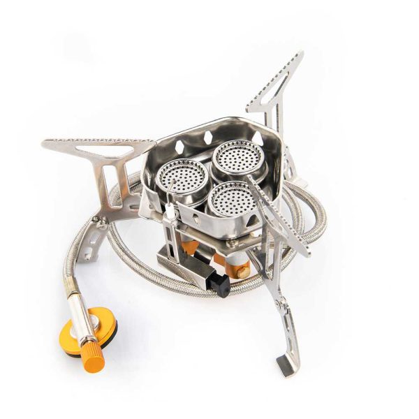 TaffSPORT Kompor Gas Lipat Portabel Camping Stove 3 Burner 16cm - WD68