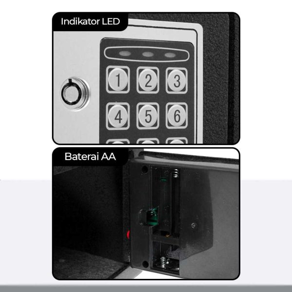 Taffware Brankas Mini Electric Password Safe Deposit Box 4.6L - 17E
