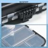 TaffSPORT Box Kotak Perkakas Kail Pancing Waterproof Case - Q041 - Black