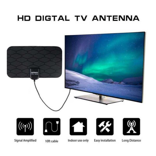 Taffware TFL-D139 Antena TV Digital DVB-T2 4K High Gain 25dB Type USB with Signal Booster Amplifier