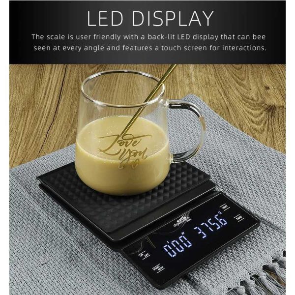 Taffware Digipounds Coffee Scale Timer Timbangan Dapur 3kg - EK6002