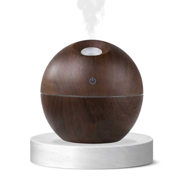 Taffware Car Mini Aromatherapy Air Humidifier Desain Kayu 130ml - HUMI JKC01