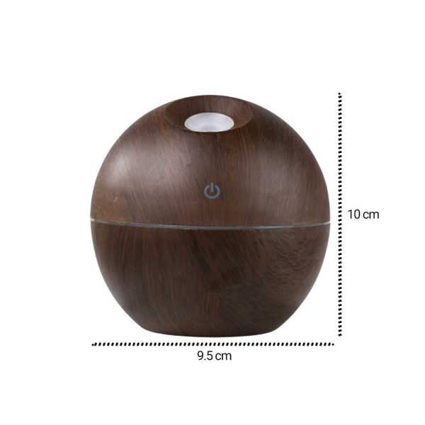 Taffware Car Mini Aromatherapy Air Humidifier Desain Kayu 130ml - HUMI JKC01
