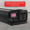 Taffware Power Inverter Mobil Pure Sine Wave DC 12V to AC 220V 1600W - NBQ1600W