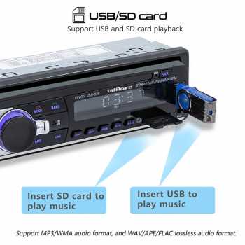 Taffware Tape Mobil Audio Multifungsi Bluetooth MP3 FM Radio ISO 1 DIN - JSD-520