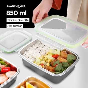 TaffHOME Kotak Makan Anti Tumpah Lunch Box Stainless Steel 304 - KT046