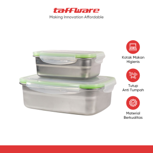 TaffHOME Kotak Makan Anti Tumpah Lunch Box Stainless Steel 304 - KT046