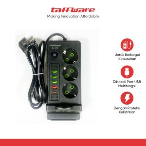 Taffware Stop Kontak USB Type C EU Plug Wireless Charging 2500W - QL-1080U